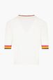 Short Sleeve SR Kiss Sweater White back view