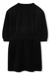 Robe en velours noir Noir vue de dos