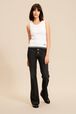 Women Twisted Knit Tailored Top White front worn view