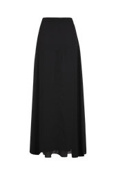Long chiffon skirt Black back view