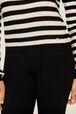 Sweater Big Poor Boy rayé femme Raye noir/blanc vue de détail 2
