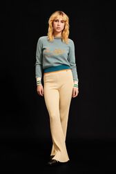 Women Houndstooth Sweater Baby blue details view 2