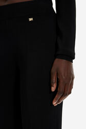 Women Viscose Trousers Black details view 2