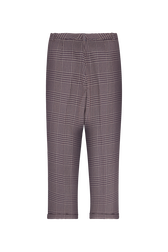 Pantalon coupe cigarette à carreaux prince de galles Carreaux navy/brown vue de face
