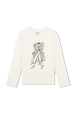 Tee-shirt manches longues Beige vue de face