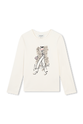 Tee-shirt manches longues Beige vue de face