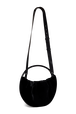 Sac Domino médium en velours Noir vue de dos