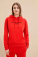 Sweat à capuche logo Sonia Rykiel femme Rouge vue de détail 1