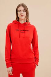 Sweat à capuche logo Sonia Rykiel femme Rouge vue de détail 1