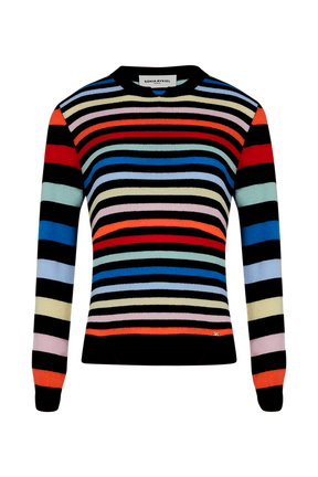 Pull rayé multicolore femme Multico raye vue de face