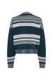 Fair Isle sweater in wool and lurex Pink back view