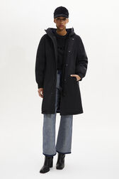 Parka en nylon Noir vue portée de face