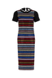 Robe longue en jersey Multico raye crea vue de face