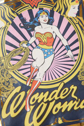 Robe sweat à capuche fille Wonder Woman Ecru vue de détail 2