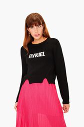 Wool Merinos Rykiel Sweater Black details view 1