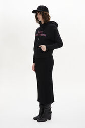 Sweatshirt à capuche en jersey de coton Noir vue de détail 1