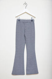 Pantalon flare fille pied de poule Noir vue de dos