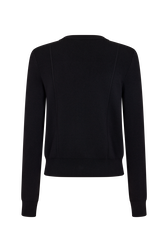 Black viscose cardigan Black back view
