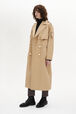 Gabardine Belted Trench Coat Beige details view 3