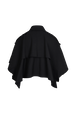 Cape crop gabardine femme Noir vue de dos