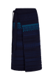 Midi Wrap Skirt Blue front view