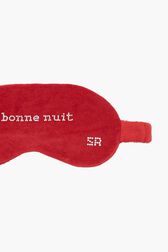 Masque de nuit velours femme Rouge vue de détail 1