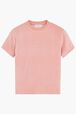 Women Velvet T-shirt Pink front view