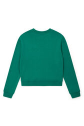Printed Girl Oversize Cropped Sweater - Bonton x Sonia Rykiel Green back view
