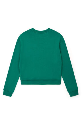 Sweat en molleton oversize imprimé fille - BONTON x Sonia Rykiel Vert vue de dos