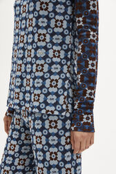 Long-Sleeved Crew-Neck Jumper Blue details view 2