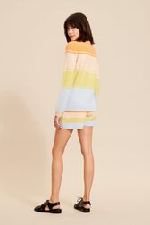 Pull rayé multicolore femme Multico vue portée de dos