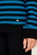 Women Big Poor Boy Striped Sweater Striped black/pruss.blue details view 2
