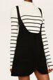 Robe courte sans manches maille milano femme Noir vue de détail 2