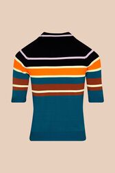 Pull manches courtes femme Baby blue vue de dos