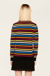 Pull iconique rayé multicolore femme Multico raye iconique vue portée de dos