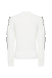 Sweater with ruffle detail Cream back view