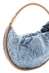 Sac Domino médium en denim zébre Bleu vue de détail 1