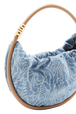 Sac Domino médium en denim zébre Bleu vue de détail 1