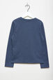 Wonder Woman Printed Girl Long-Sleeved T-shirt Blue back view