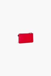 Pochette en cuir imprimé Rouge vue de dos
