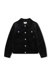 Velvet jacket Black front view