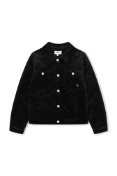 Velvet jacket Black front view