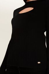 Top goutte uni femme Noir vue de détail 4