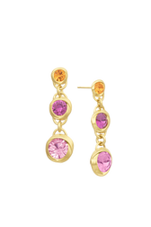 Vintage Ribbon earrings Gold back view