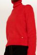 Women Mohair Turtleneck Red details view 2