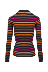 Pull chaussette à rayure multicolores femme Multi raye icon fuchsia vue de dos