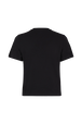 Short-sleeved crew-neck T-shirt Black back view