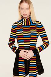 Pull iconique rayé multicolore femme Multico raye iconique vue de détail 2