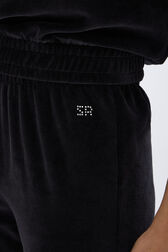 Pantalon coupe flare en velours Noir vue de détail 1