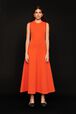 Robe longue bicolore femme Orange vue de détail 5